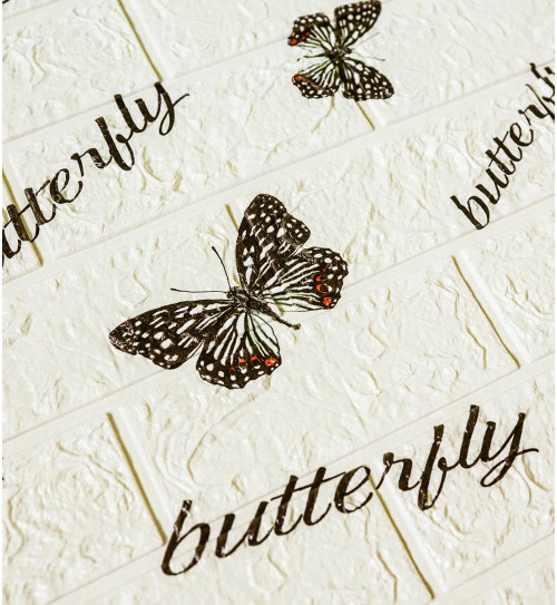 Самоклеющаяся декоративная 3D панель butterfly 700x770x5 мм Самоклеющаяся декоративная 3D панель butterfly 700x770x5 мм